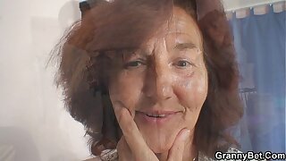 Sewing old women swallows customer's blarney