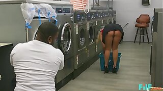 FILF - MILF Katie Morgan Takes Multiple Loads At Burnish apply Laundromat
